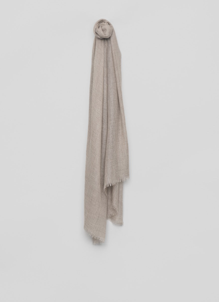 Wispy Plain Womens Superfine Cashmere Scarf Natural | Begg x Co