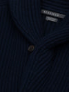 Mens Navy Yacht Cashmere Knitted Cardigan | Begg x Co