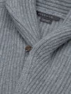 Luxury Cashmere Shawl Collar Cardigan in Grey | Begg x Co