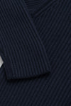 Mens Navy Yacht Cashmere Knitted Cardigan | Begg x Co