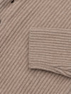 Mens Luxury Knitted Brown Undyed Shawl Collar Cardigan | Begg x Co