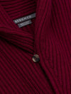 Mens Luxury Knitted Merlot Shawl Collar Cardigan | Begg x Co