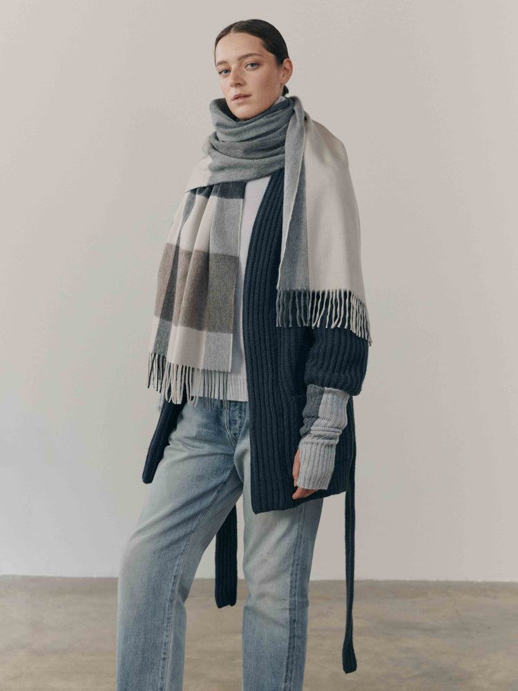 Women's Arran Boone Cashmere Stole Natural | Begg x Co