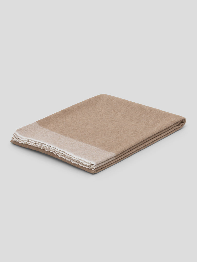 Arran Border Cashmere Blanket White Natural - Begg x Co