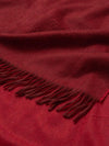 Arran Reversible Cashmere Throw Burgundy Red - Begg x Co