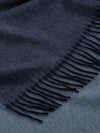 Arran Reversible Cashmere Throw Navy Bluejean - Begg x Co