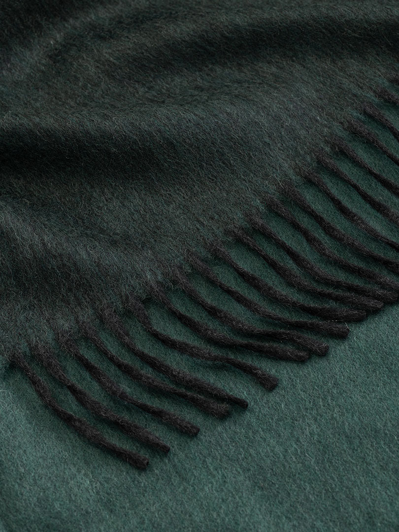 Arran Reversible Charcoal Spruce Cashmere Throw - Begg x Co