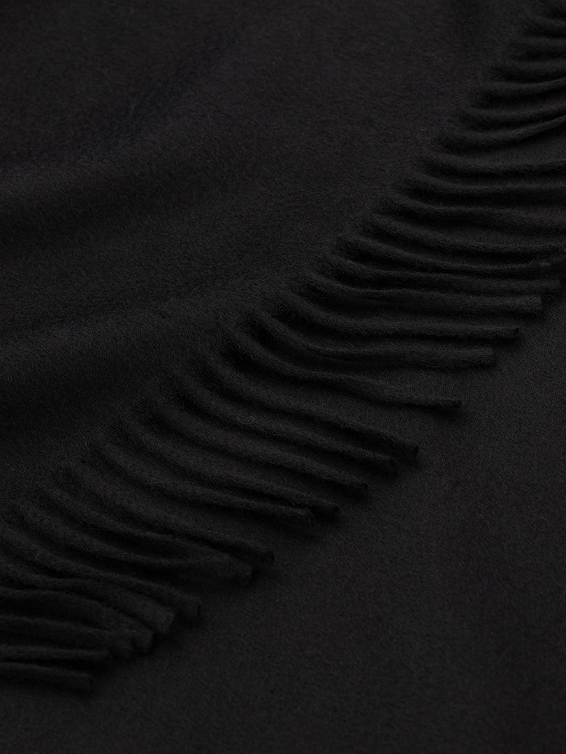 Arran Plain Black Cashmere Throw - Begg x Co