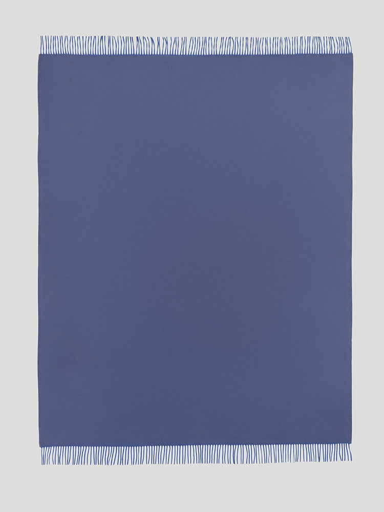 Arran Solid Cashmere Throw Blue Dusk - Begg x Co