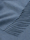 Arran Plain Blue Jean Cashmere Throw - Begg x Co