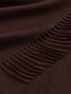 Arran Plain Chocolate Brown Cashmere Throw - Begg x Co