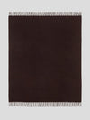 Arran Plain Chocolate Brown Cashmere Throw - Begg x Co