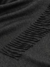 Arran Plain Dark Grey Cashmere Throw - Begg x Co