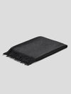 Arran Plain Dark Grey Cashmere Throw - Begg x Co