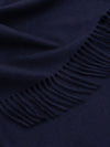  Arran Plain Navy Cashmere Throw - Begg x Co