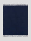  Arran Plain Navy Cashmere Throw - Begg x Co