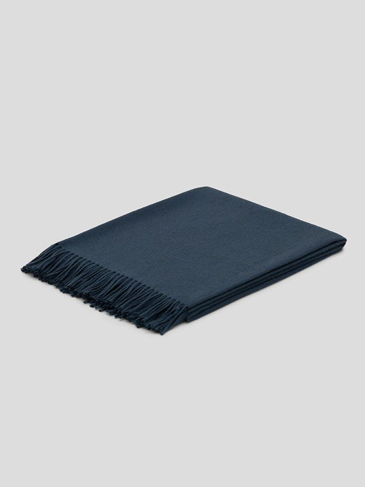 Arran Plain Luxury Cashmere Throw Slate - Begg x Co