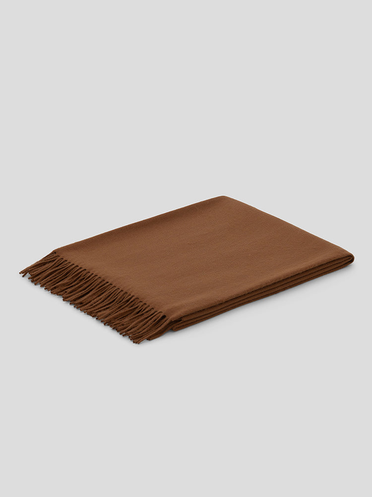 Arran Plain Luxury Cashmere Throw Vicuna - Begg x Co