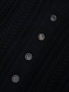 Mens Aspen Black Cashmere Knitted Cardigan - Begg x Co