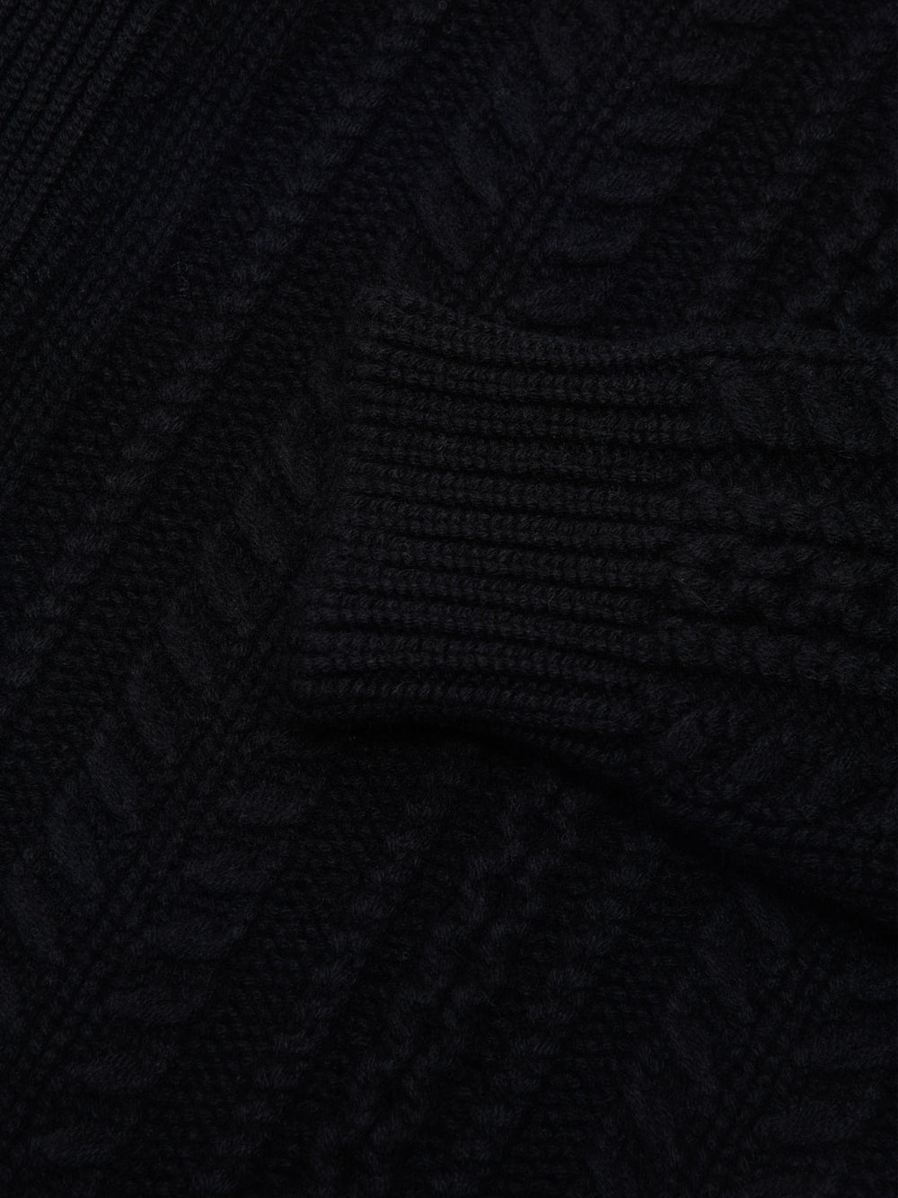 Mens Aspen Black Cashmere Knitted Cardigan - Begg x Co