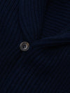 Mens Aspen Navy Blue Cashmere Knitted Cardigan - Begg x Co