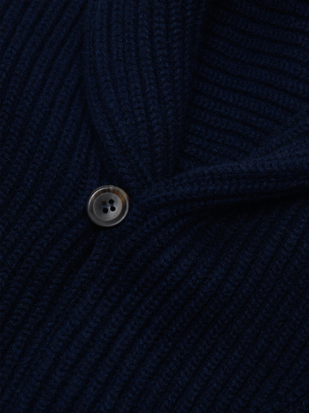 Mens Aspen Navy Blue Cashmere Knitted Cardigan - Begg x Co