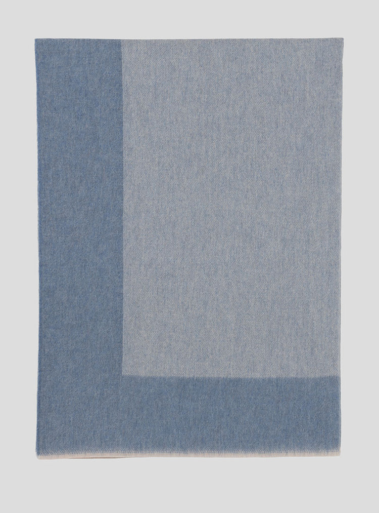 Border Baby Blanket Cashmere Oyster Jean - Begg x Co