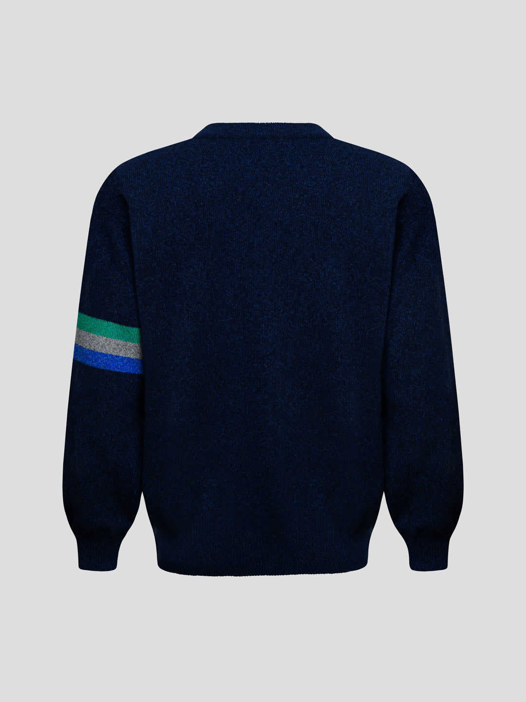 Mens Beach Break Knitted Cashmere Sweater Indigo Marl - Begg x Co