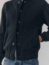 Mens Bullitt Jacket Cashmere Cardigan Black Smoke | Begg x Co