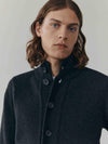 Mens Bullitt Jacket Cashmere Cardigan Black Smoke | Begg x Co