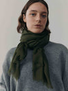 Wispy Plain Womens Superfine Cashmere Scarf Army | Begg x Co