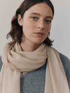 Wispy Plain Womens Superfine Cashmere Scarf Light Natural | Begg x Co