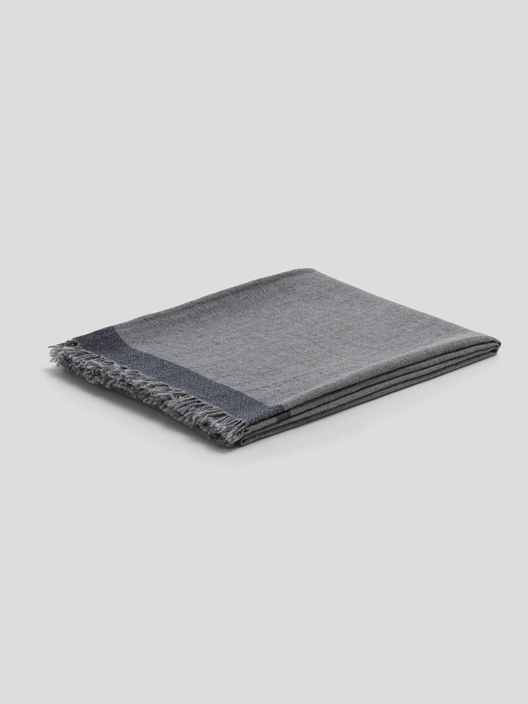 Kishorn Washed Explorer Blanket Grey Navy - Begg x Co