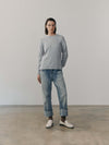 Womens Luxe Cashmere Knitted T-Shirt Feather Grey | Begg x Co