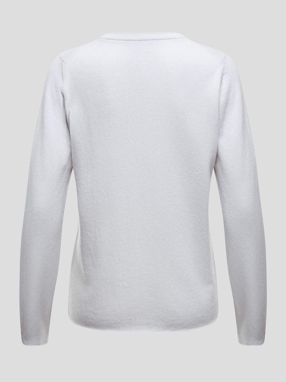 Womens Luxe Glacier White Cashmere Knitted T-Shirt - Begg x Co