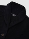 Womens Mini Yacht Black Cashmere Cardigan - Begg x Co