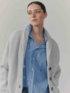 Womens Mini Yacht Cashmere Cardigan Glacier | Begg x Co