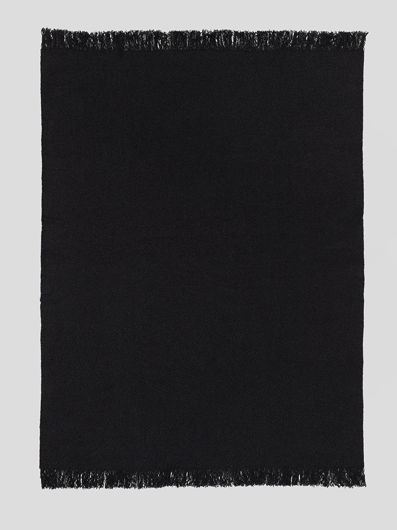 Mossband Soul Charcoal Black Cashmere Blanket - Begg x Co