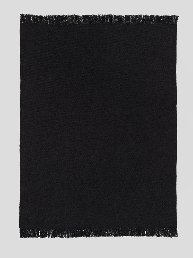 Mossband Soul Charcoal Black Cashmere Blanket - Begg x Co