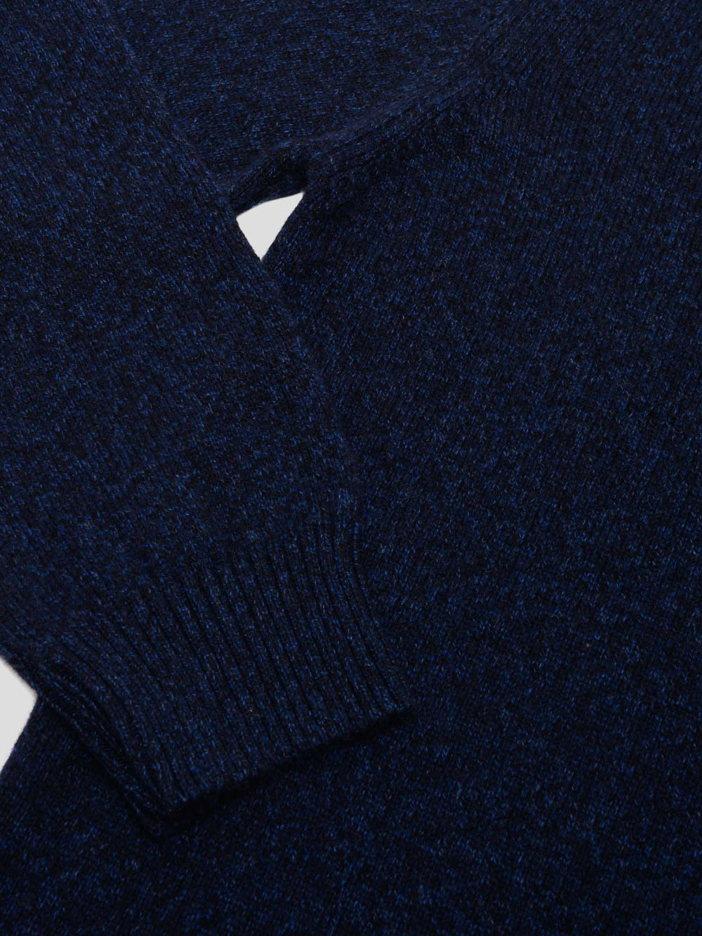 Mens Player Shirt Knitted Cashmere Polo Indigo Marl - Begg x Co