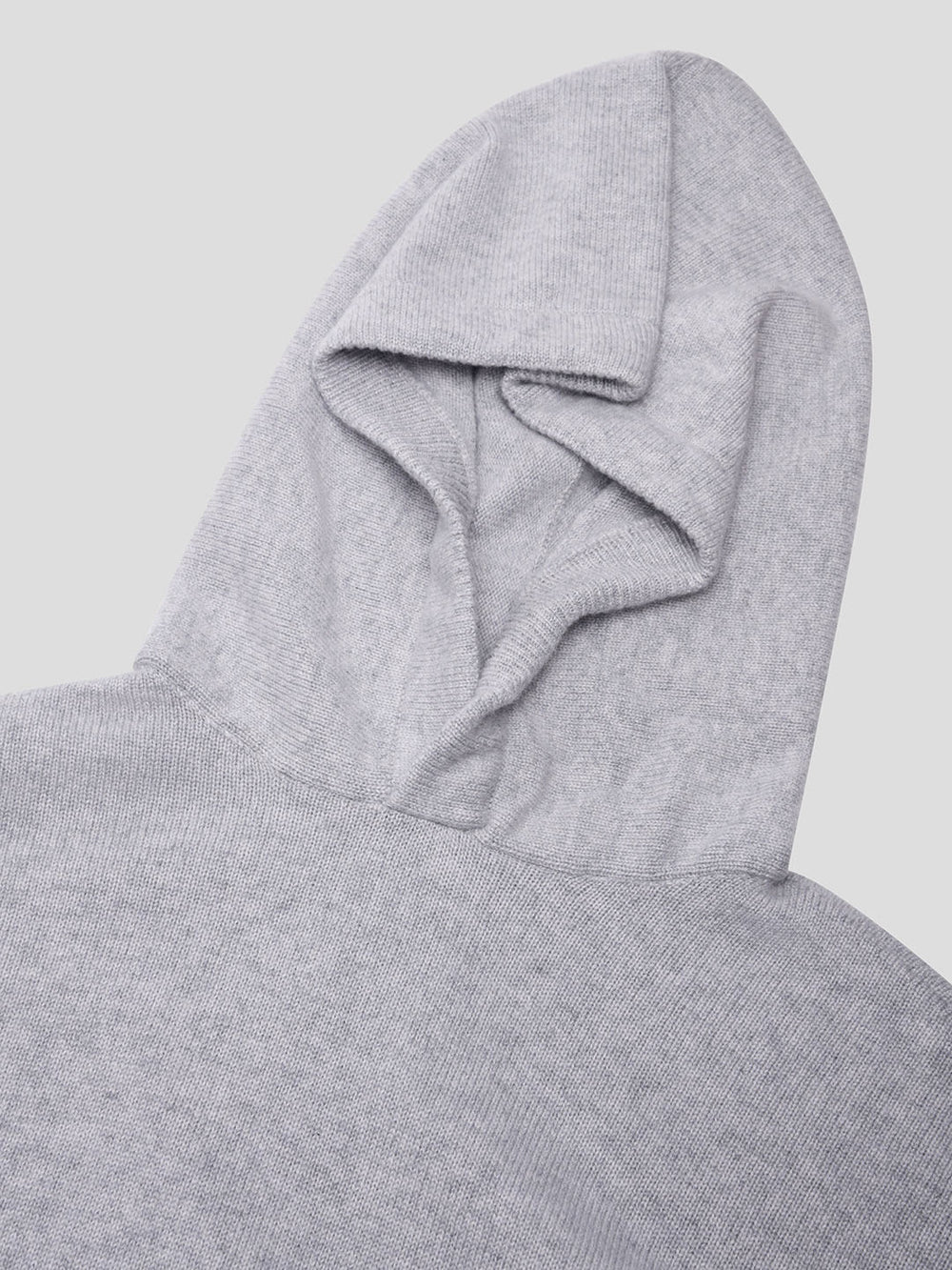 Mens Rockcliffe Cashmere Knitted Hoodie Feather Grey - Begg x Co