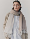 Women's Nuance Ombre Cashmere Stole White Sands | Begg x Co