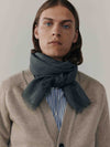 Wispy Plain Mens Cashmere Scarf Granite | Begg x Co