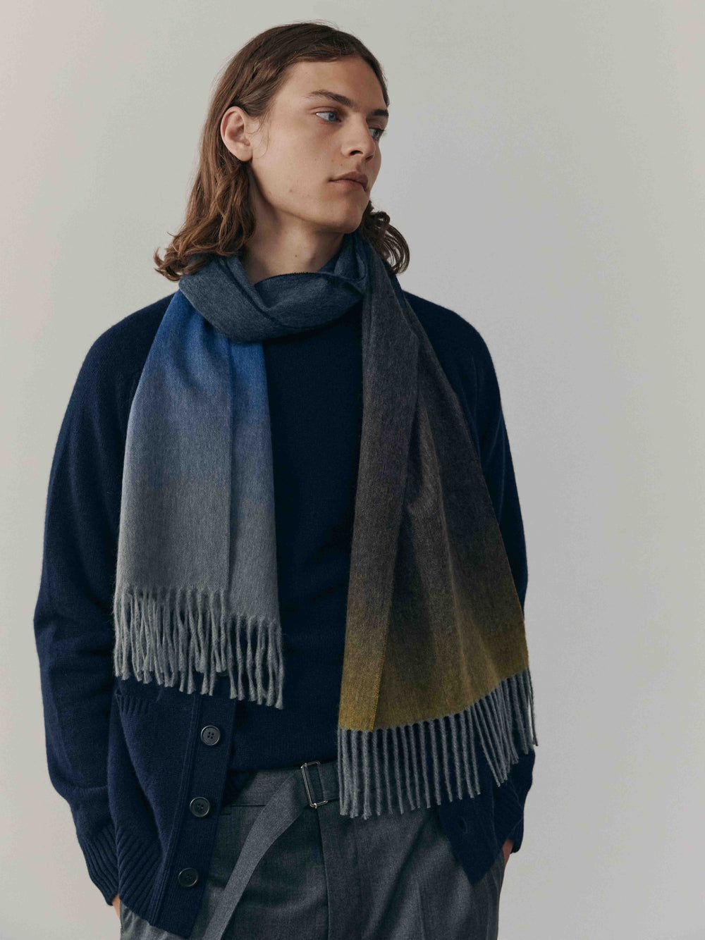 Men's Nuance Ombre Cashmere Scarf Vesper | Begg x Co