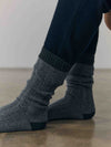 Womens Tipped Cashmere Socks Siberian Grey | Begg x Co