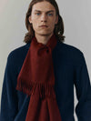 Arran Solid Men's Cashmere Scarf in Wine | Begg x Co