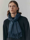 Arran Solid Men's Cashmere Scarf in Slate | Begg x Co