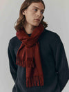 Arran Plain Mens Cashmere Small Scarf Wine | Begg x Co