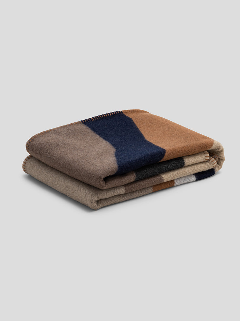 Valatzu Lambswool Cashmere Valley Blanket Natural - Begg x Co