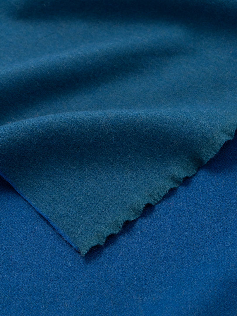 Vale Reversible Lambswool Cashmere Throw Teal Blue - Begg x Co